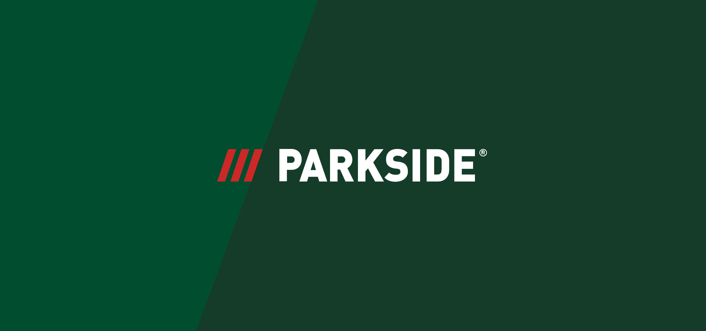 Logotip Parkside na temno zelenem ozadju.
