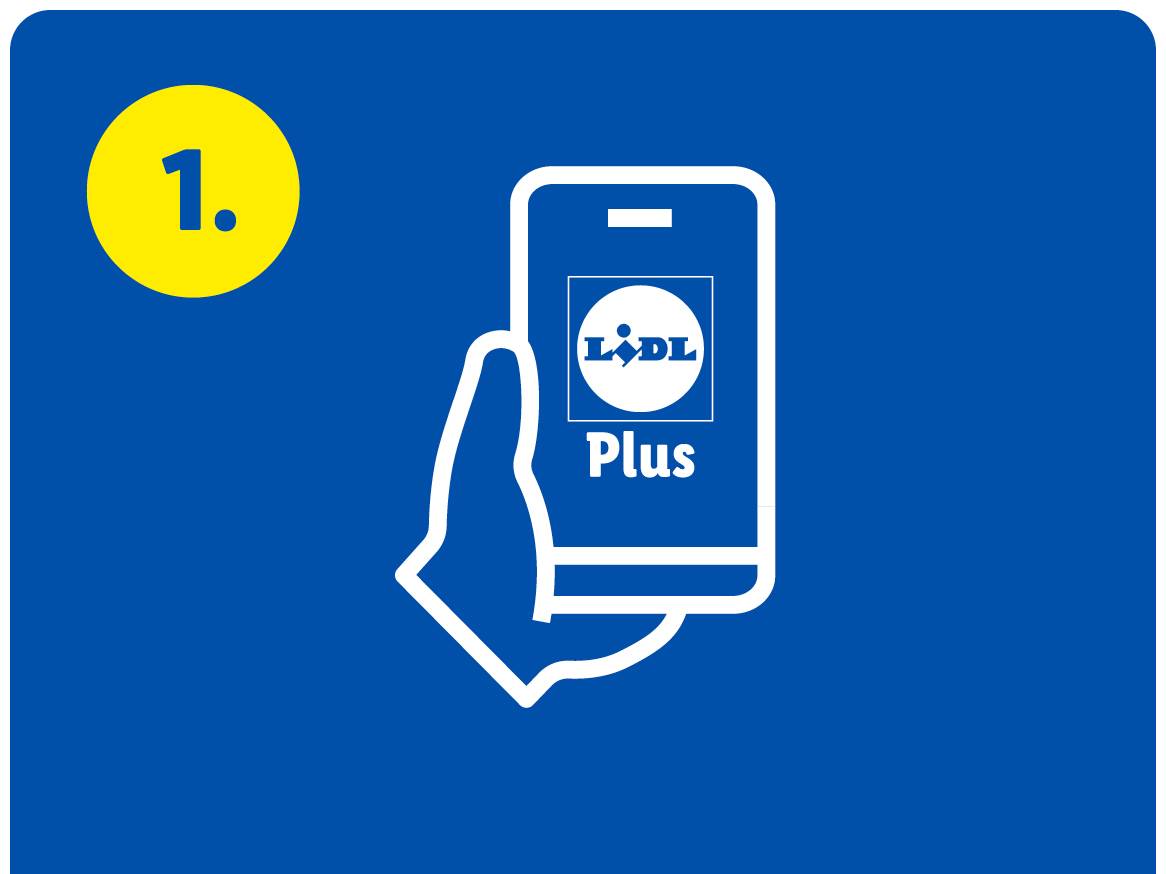 Korak 1: Aplikacija Lidl Plus na pametnem telefonu.
