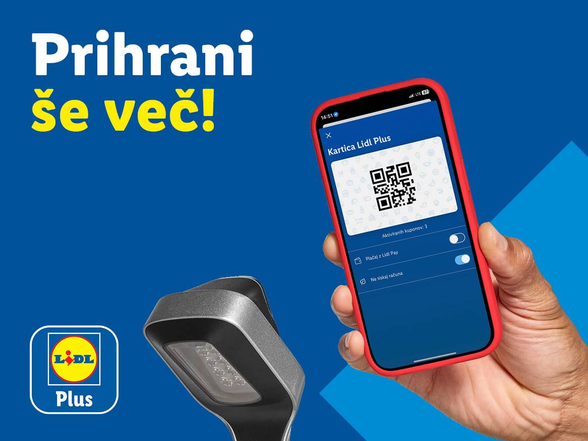 Lidl Plus: Prihranite še več z mobilno aplikacijo in digitalno kartico zvestobe.