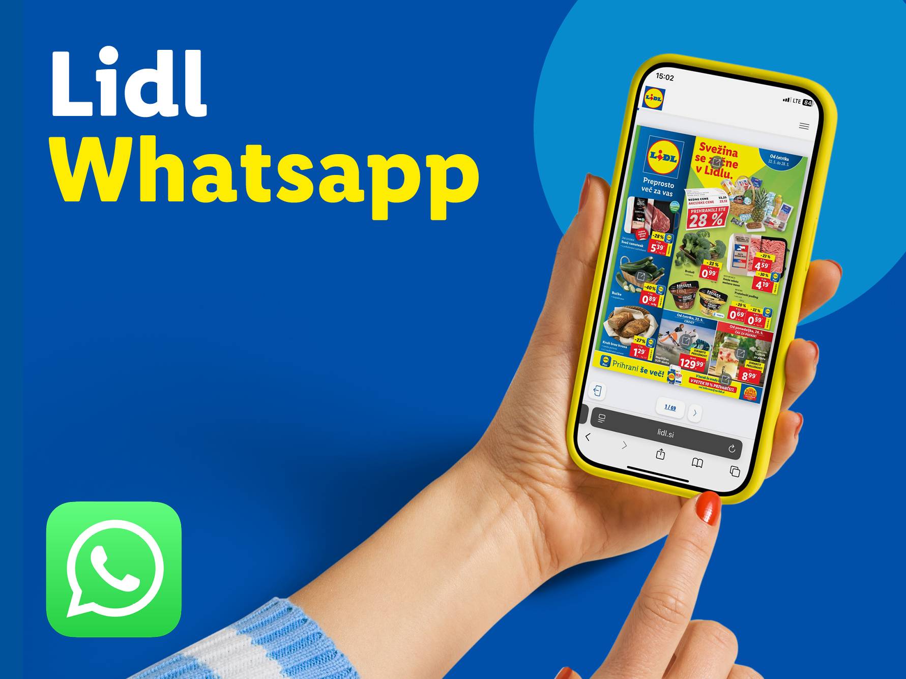 Lidl WhatsApp: ponudba živil.