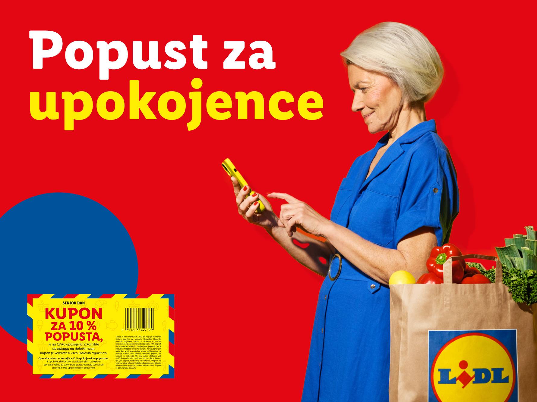 Lidl kupon: 10% popusta za upokojence.