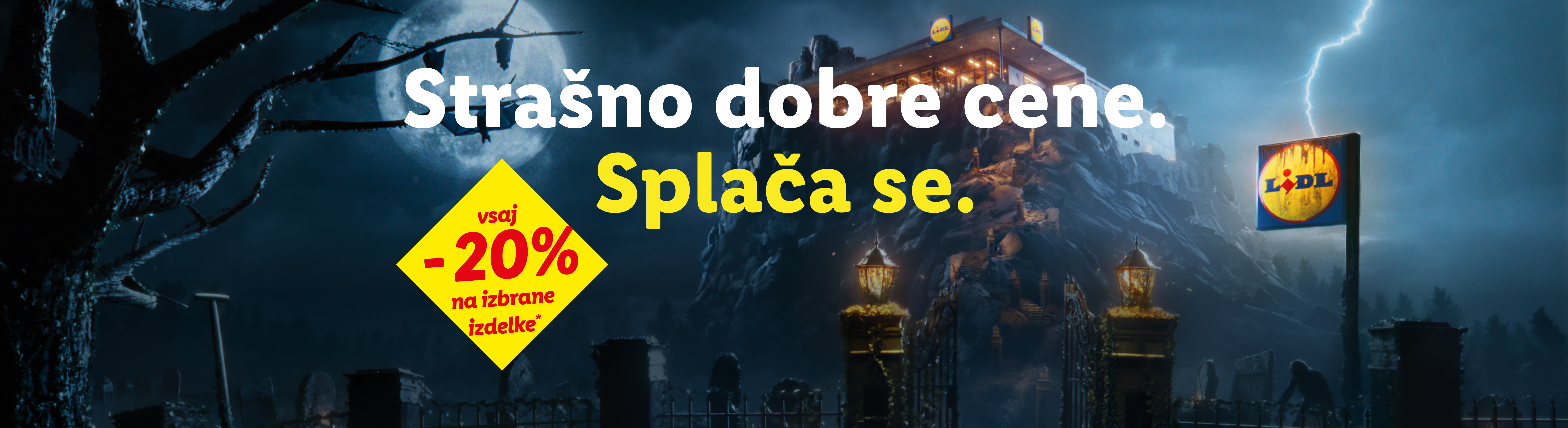 Lidl Halloween akcija: Strašno dobre cene, vsaj -20% na izbrane izdelke.